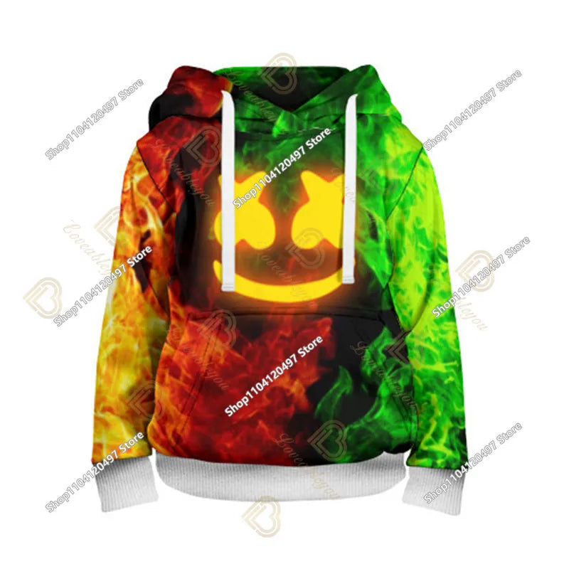 Sweatshirt med Fortnite-tryck för barn 2-14Y, huvtröja för pojkar och flickor, Harajuku-modejacka, barnkläder för spel och cosplaykostym