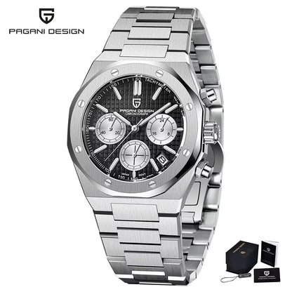 PAGANI DESIGN PD1707 Men's Quartz Watches 40MM Stainless Steel Sapphire Glass Top Brand Watch Gift for Men Reloj Hombre 2024 New