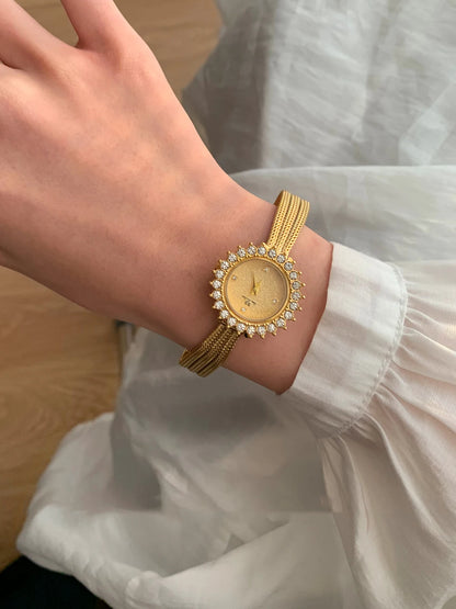 2025 Luxury Elegant Women's Watches Sunflower Diamond Unique Strap  Ladies' Watch Luxury Gift Clock Wristwatches