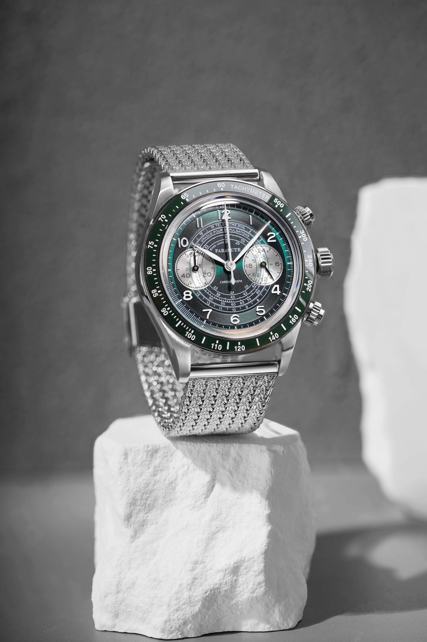 FARASUTE New Japan VK64 Quartz Movement Men Watch Casual 10Bar Waterproof Speed Sports Chronograph Wristwatch Clock Reloj Hombre