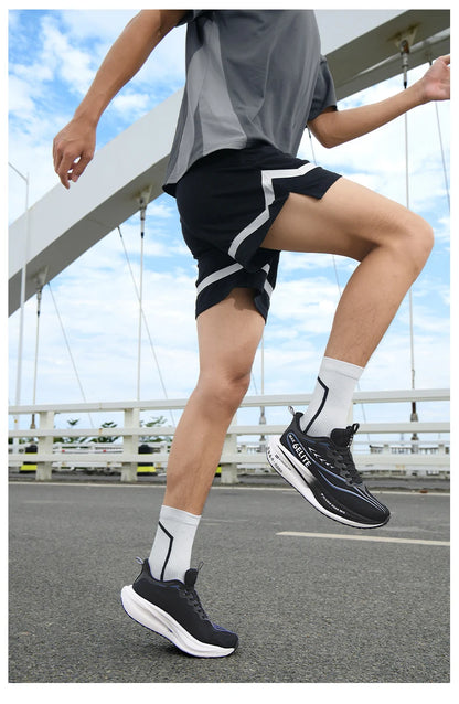 Men’s Running Shoes with Carbon Board, Specialty Marathon Sports, Breathable, Lightweight, Comfortable Women’s Athletic Non-Skid Sneakers