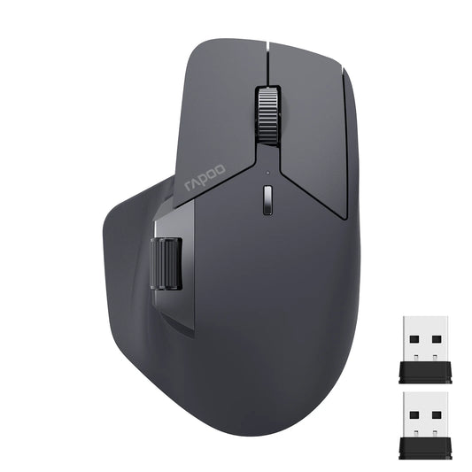 Mysz bezprzewodowa Rapoo MT760L/MT760M Multi-mode, akumulatorowa, ergonomiczna, 4000 DPI, obsługa do 4 urządzeń, mysz Bluetooth
