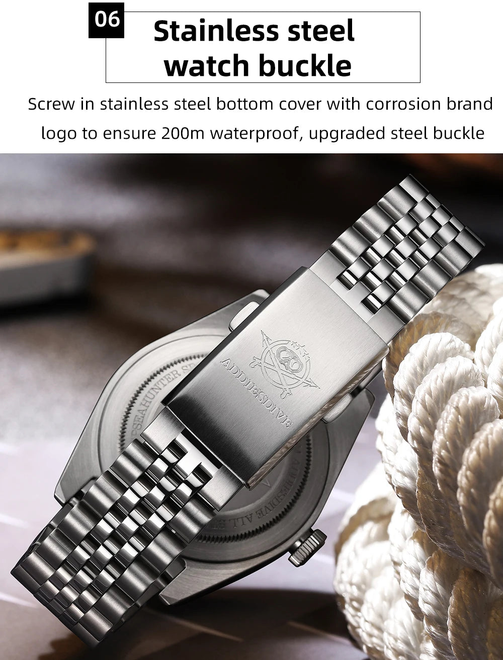 ADDIESDIVE Watch For Men Quartz GMT 20Bar Waterproof BGW9 Super Luminous 316L Stainless Steel Ceramic Bezel Watch