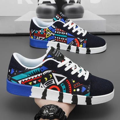 YRZL skateschoenen voor heren, canvas sneakers, casual ademende wandelschoenen, lichtgewicht platte herenschoenen, streetwear trend sportschoenen