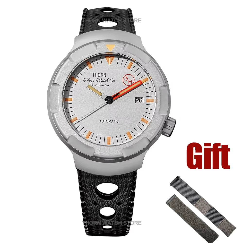 THORN T011 Men Titanium Watch PT5000 Automatic Movement Mechanical Tribute Vintage Watches Sapphire Luminous 10Bar Waterproof