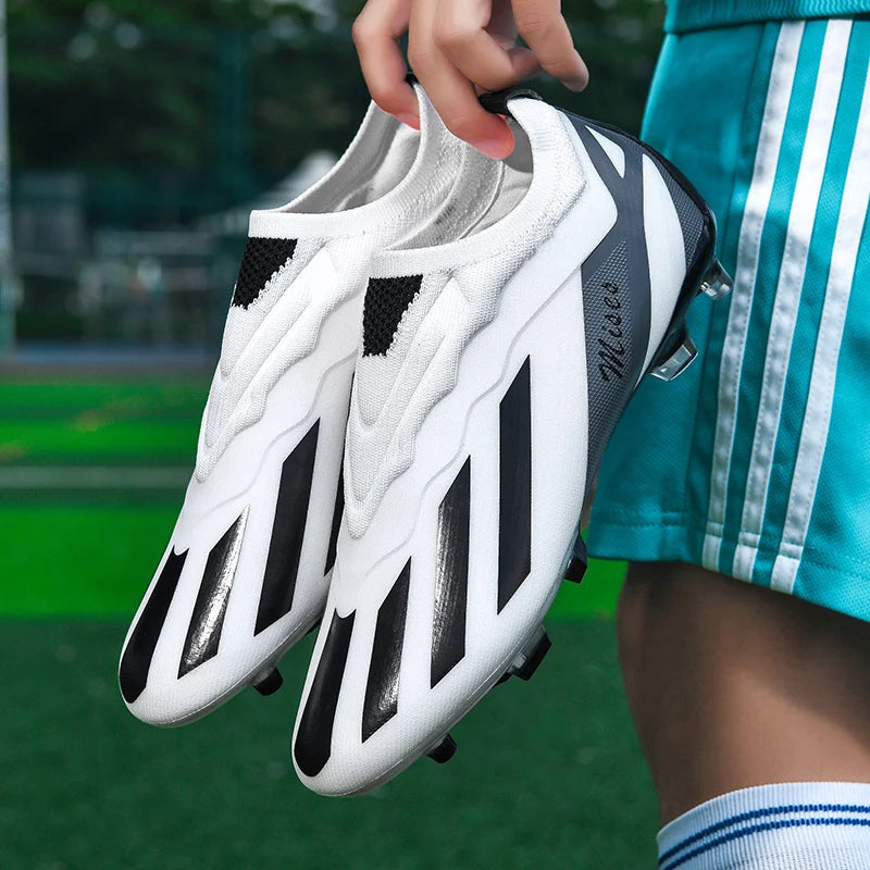 New Men Soccer Shoes Cleats Outdoor Sport Training Breathable Football Boots Long Spikes FG Boys Non Slip Match Comfortable