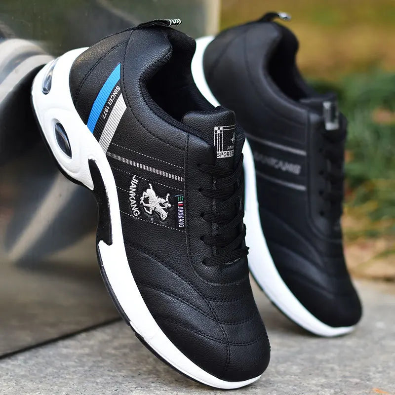 Men's Leather Sneakers Casual Versatile Outdoor Non-slip Running Footwear Fashion Men's Board Shoes Zapatos Homme