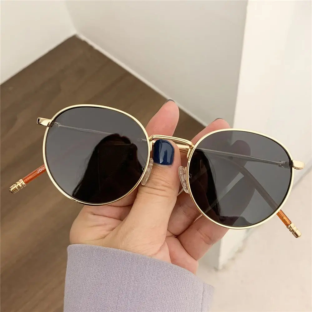 Ochelari de soare la modă pentru femei și bărbați, ochelari de soare rotunzi, ochelari pentru femei cu ramă metalică, ochelari de pescuit pentru bărbați, ochelari Hip Hop cu ramă metalică, ochelari de soare UV400
