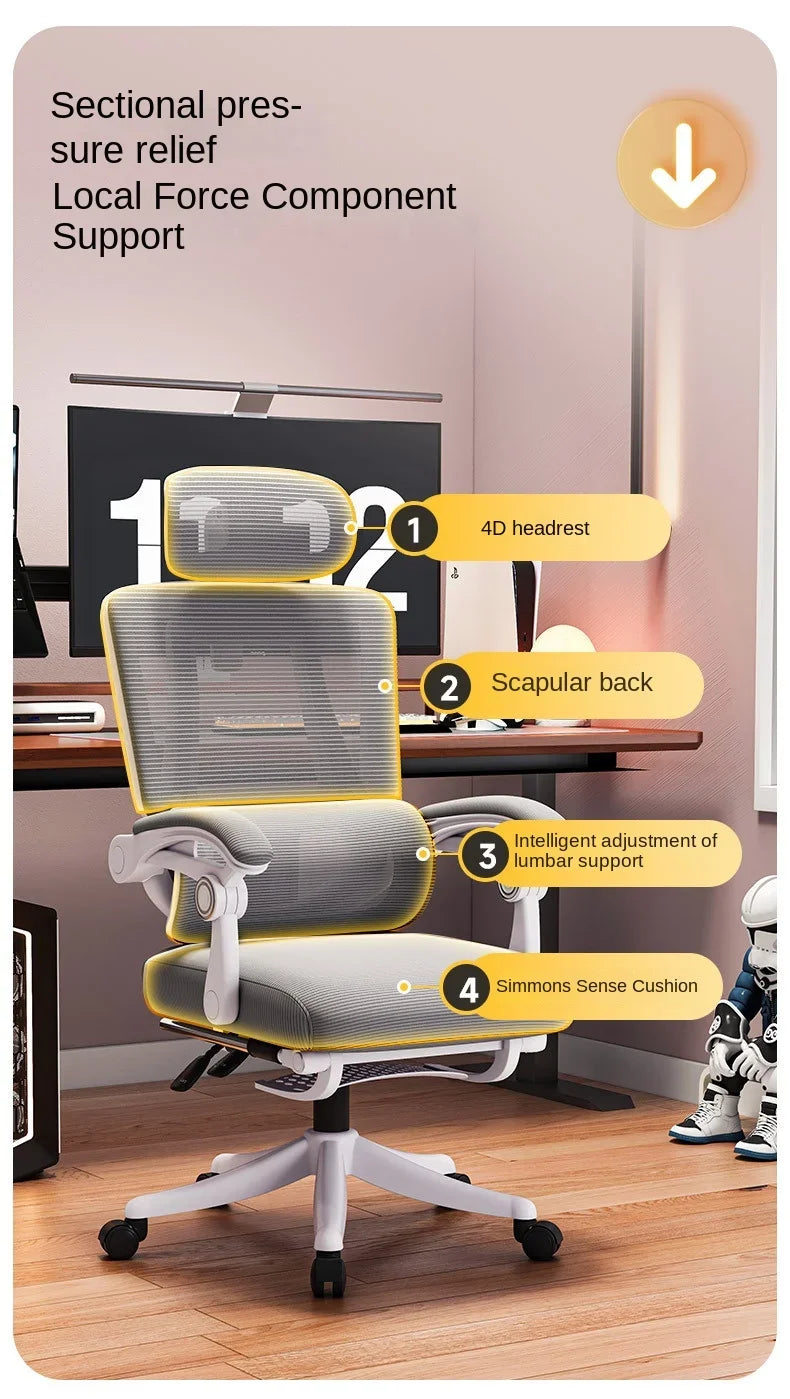 Ergonomic Mesh Office Chair with Lumbar Support, High-Back Computer Desk Chair for Adults, Comfortable Task Chair for Long Hours