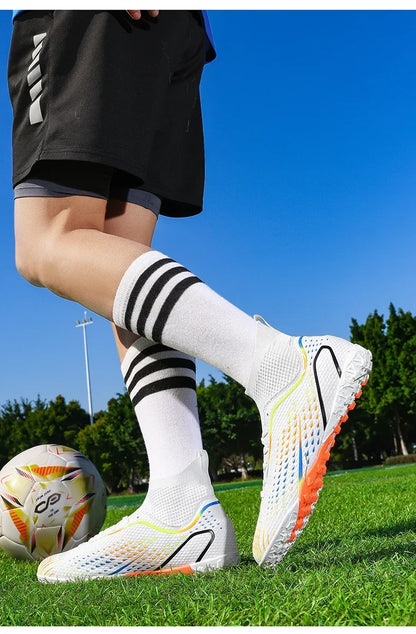 Mens Football Field Boots Ultralight Turf Indoor Society Training Soccer Shoes Cleats for Kids Sneakers TF/FG Football Shoes