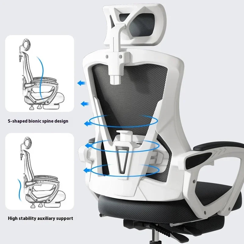 Ergonomic Recliner Chairs Gaming Computer Office Chair Free Delivery Wheels Foot Rest Comfortable Silla De Oficina Furniture