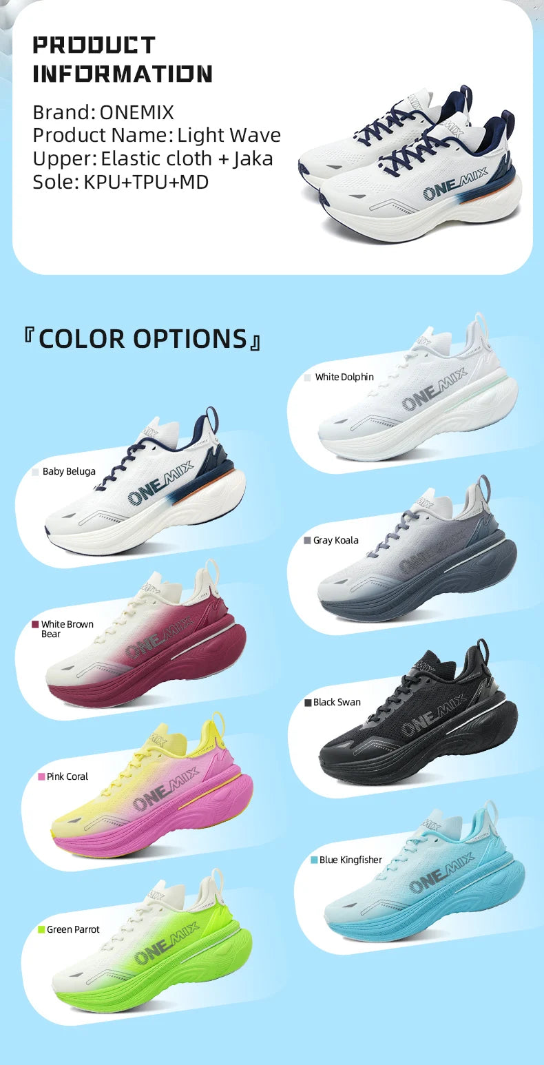 ONEMIX 2026 New cushion Running Shoes Women and Men light Fashion outdoor Sneakers Road Sports Shoes training jogging fitness
