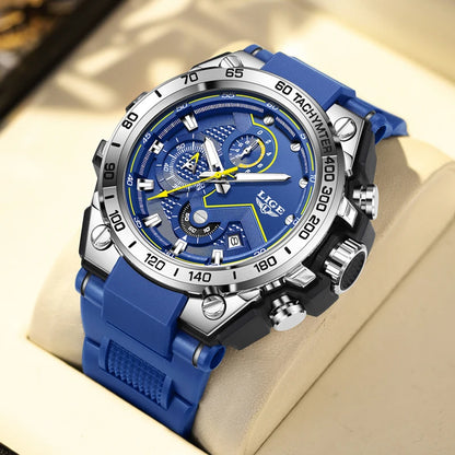 LIGE Luxury Military Watch For Men Waterproof Luminous Silicone Man Watch Quartz High Quality Men's Sports Watches Male Relojs