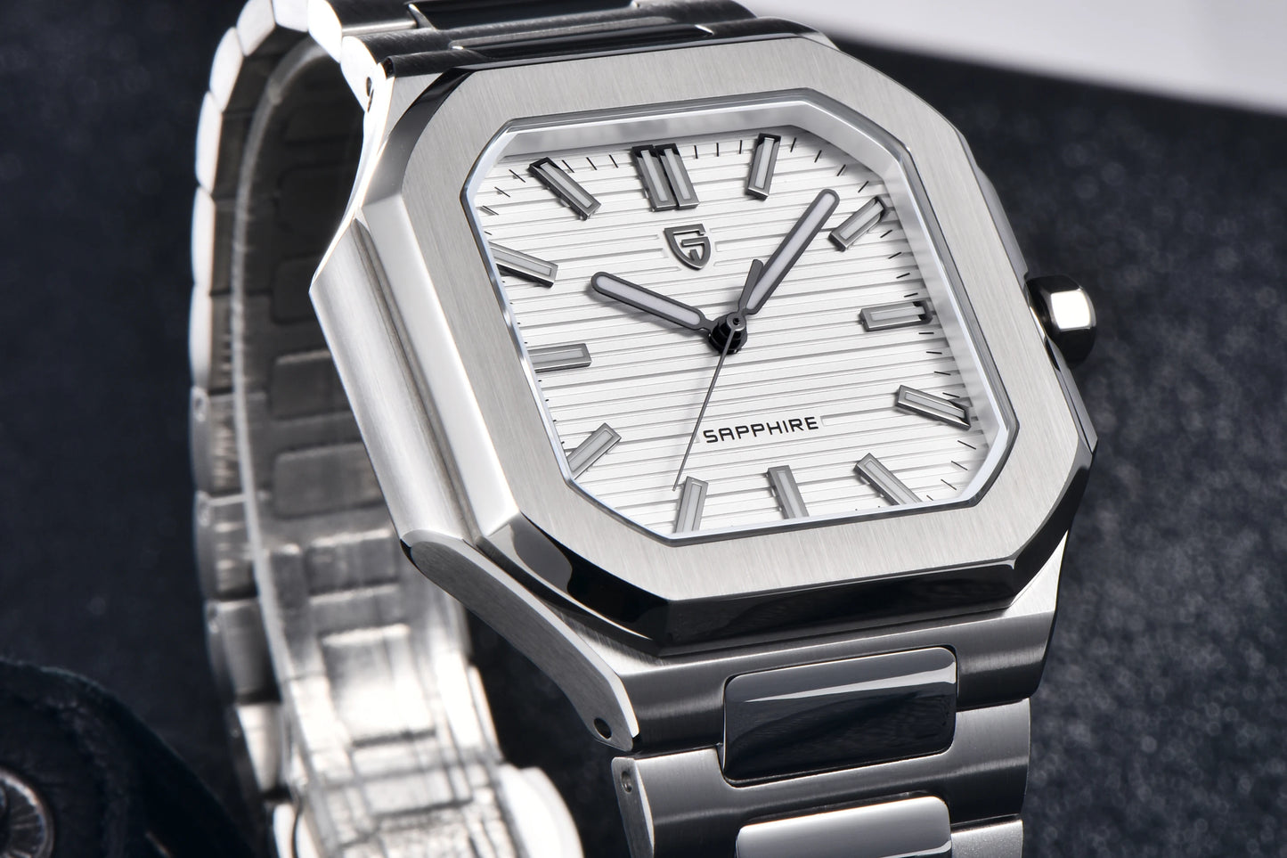 2026 Neue PAGANI DESIGN quadratische Luxus-Quarzuhr für Herren, AR-Saphirglas, japanisches Uhrwerk, leuchtende Herrenuhr, vollständig aus 316L-Edelstahl