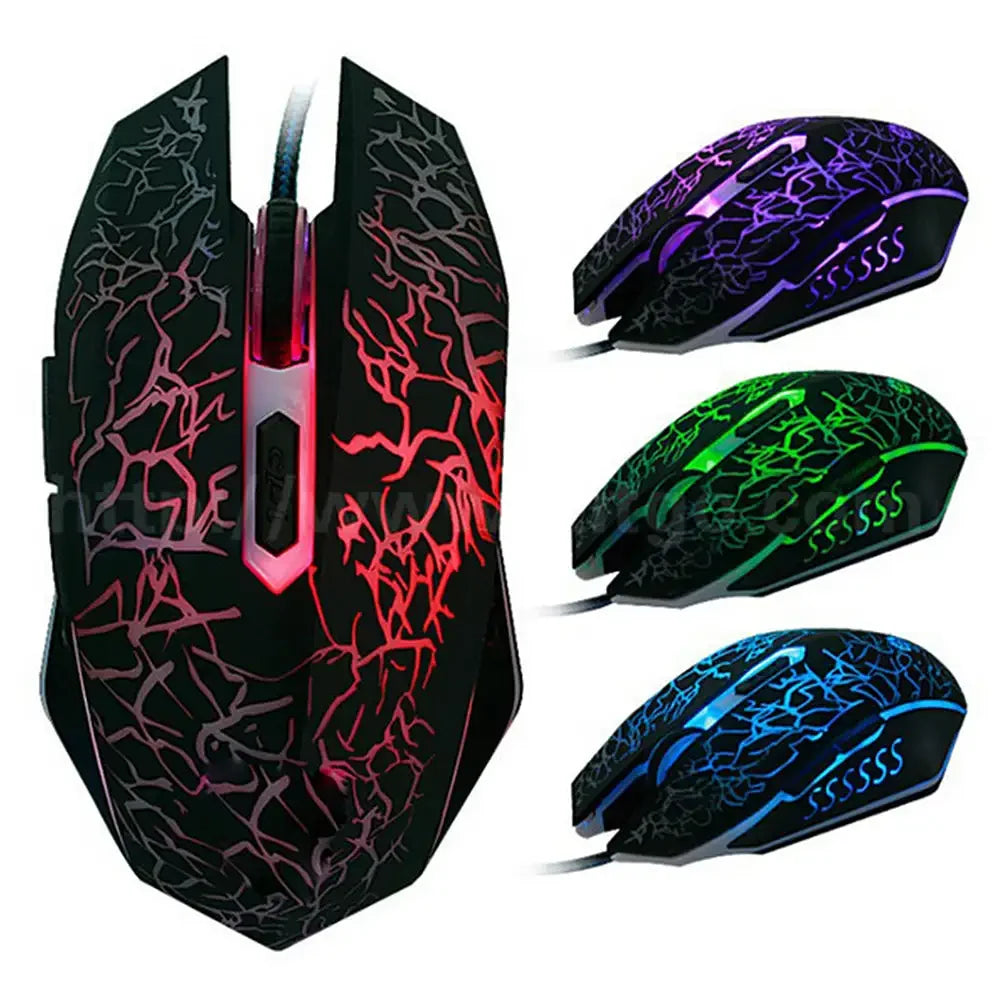 2400 DPI USB Wired Gaming Mouse LED Backlit Professional Gamer Mice Ergonomic Computer Mouse for PC Laptop Macbook