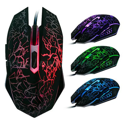 2400 DPI USB Wired Gaming Mouse LED Backlit Professional Gamer Mice Ergonomic Computer Mouse for PC Laptop Macbook