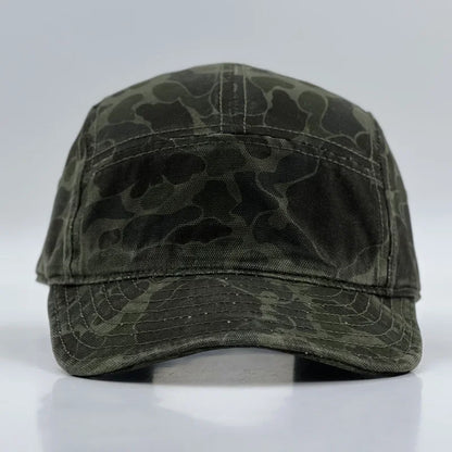 American Retro Camouflage 5-Panel Baseball Cap Female Functional Wind Korean Wide-brimmed Sports Fashion Hip-hop Couple Cap