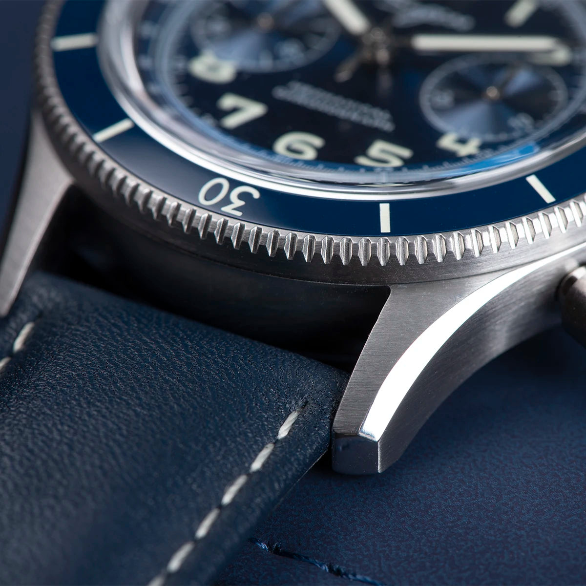 Sugess Watch 1963 Men Watches ST1901 Chronograph Luminous Mechanical Wristwatches Waterproof Crystal Sapphire Italian Leather