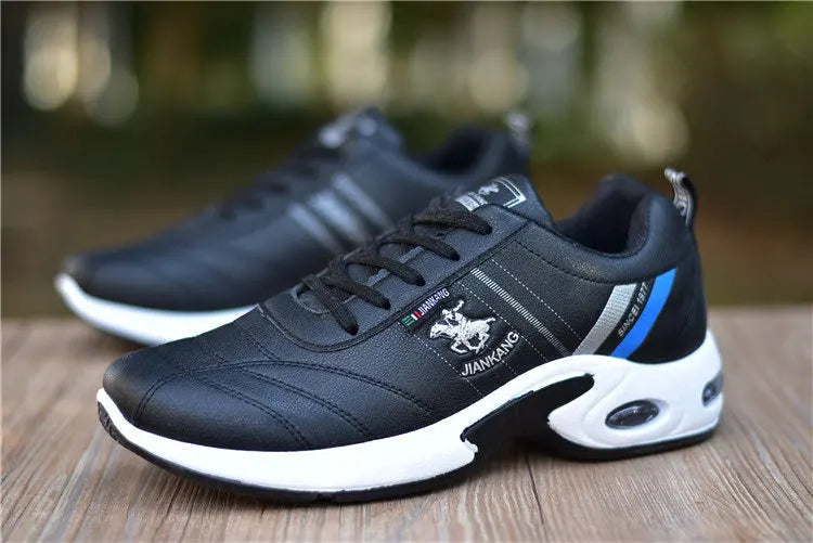 Men's Leather Sneakers Casual Versatile Outdoor Non-slip Running Footwear Fashion Men's Board Shoes Zapatos Homme