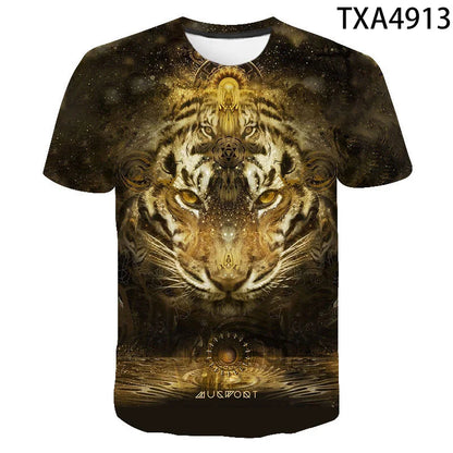 2020 New Tiger 3D T Shirt Men Women Children Summer Fashion Short Sleeve Printed Animal T-Shirt Cool Tops Tees Boy Girl Clothing