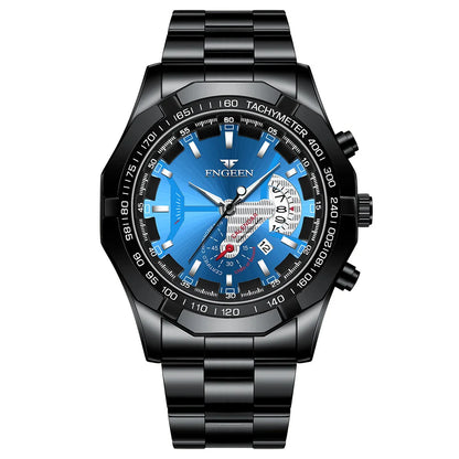 BINBOND Orginal Quartz Wristwatches For Men Luxury Luminous Waterproof Auto Date Men's Watch Stainless Steel Reloj Free Ship