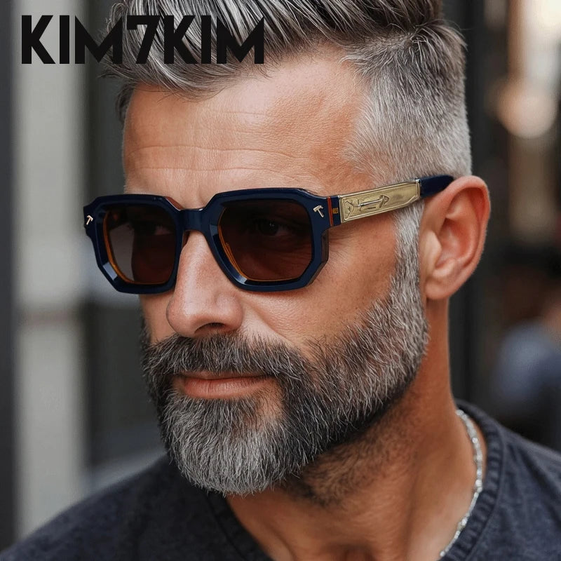 Ochelari de soare polarizați, pătrați, în stil punk, pentru bărbați, de marcă de lux, clasici, dreptunghiulari, cu protecție UV400, pentru șofat, la modă, pentru activități în aer liber