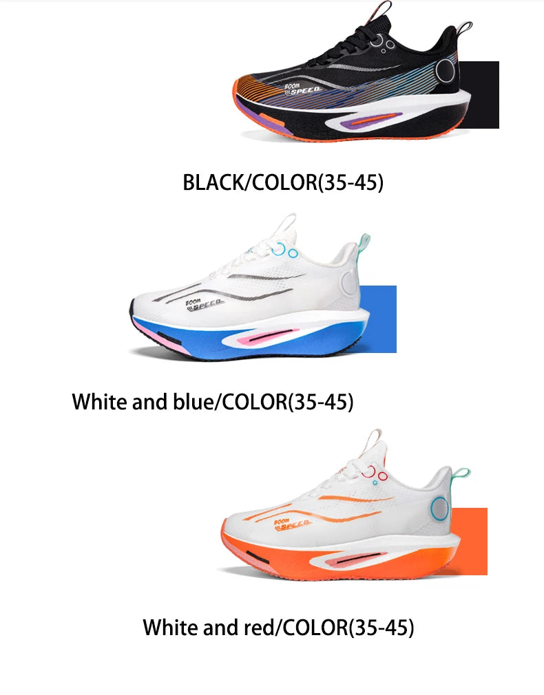 Zapatillas de running con placa de carbono para hombre y mujer, profesionales para maratón, competición y entrenamiento en carretera, transpirables y ligeras