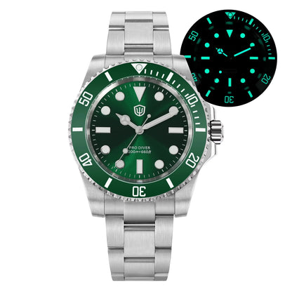 Watchdives WD1680Q V2 Men Watch VH31 Sweep Second Quartz Movement AR Sapphire Luminous BGW9 20Bar Waterproof Steel Wristwatches