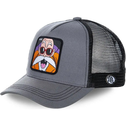 Dragon Ball Son Goku Cap Summer Travel Peaked Cap Men's Embroidery Hip-Hop Mesh Cap Style Sun Visor Baseball Cap Outdoor Sport