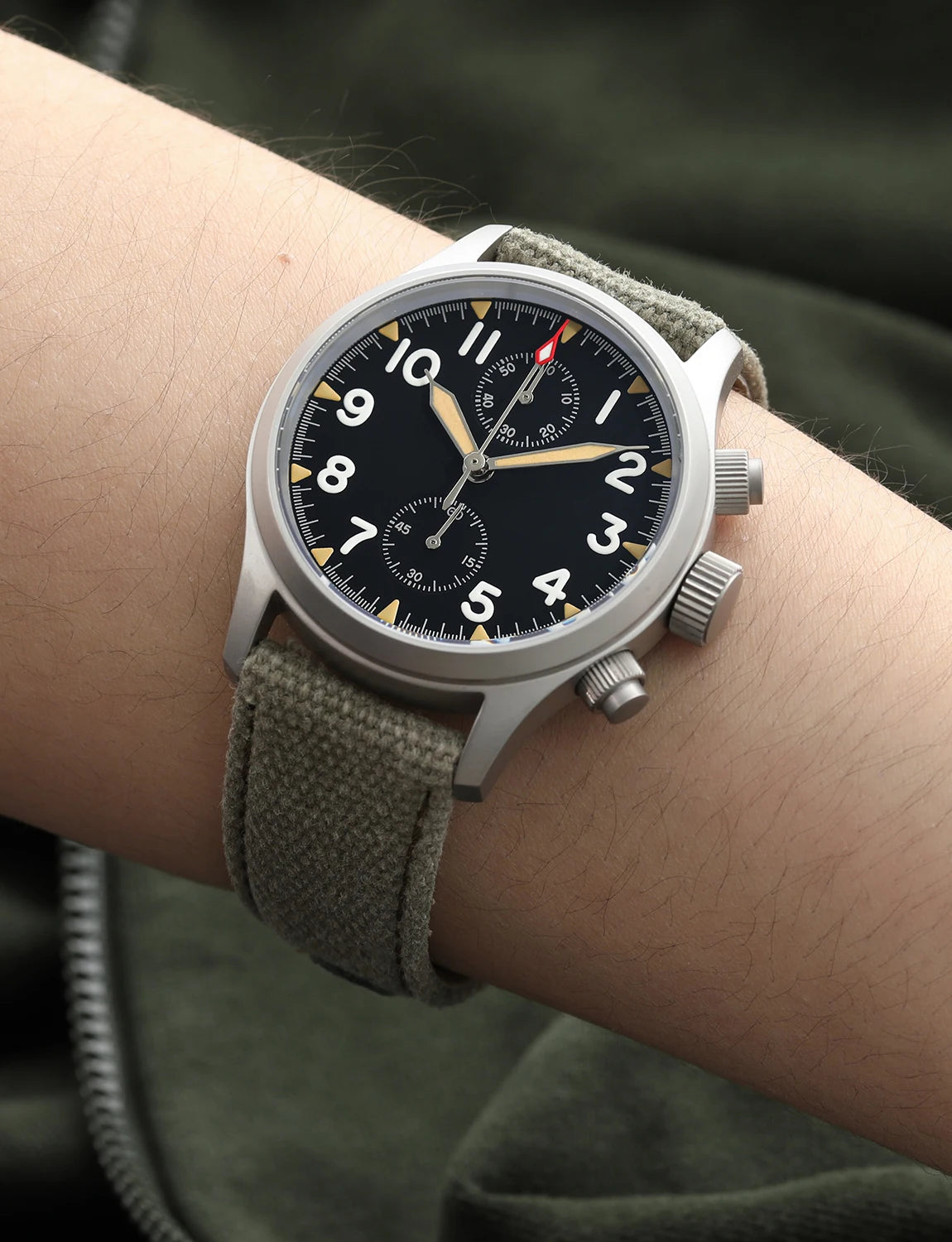 Militado ML1868 Watch VK61 Quartz Movement 100m Waterproof Watches Men Stainless Steel Chronograph Sapphire Crystal Wristwatch