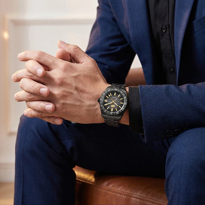 HEROFORCE Quality Original GMT Men Clock Waterproof Luminous Date Luxury Man Watch Stainless Steel Quartz Men's Watches Male