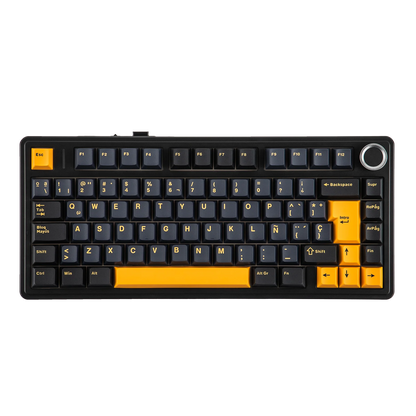 EPOMAKER AULA F75 ISO-ES 75% Spanische QWERTY Hot-Swap, Gasket-Mounted, kabelgebundene/Bluetooth/2.4GHz kabellose mechanische Gaming-Tastatur mit RGB-Hintergrundbeleuchtung
