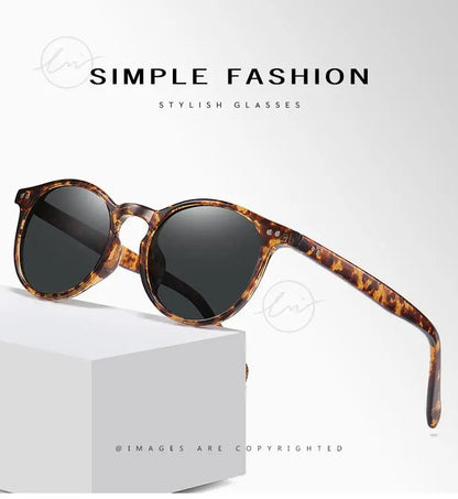 Ochelari de soare LM Retro rotunzi pentru femei și bărbați, ultralegeri, din TR90, polarizați, unisex, pentru șofat, ochelari de soare vintage, UV400, Gafas De Sol