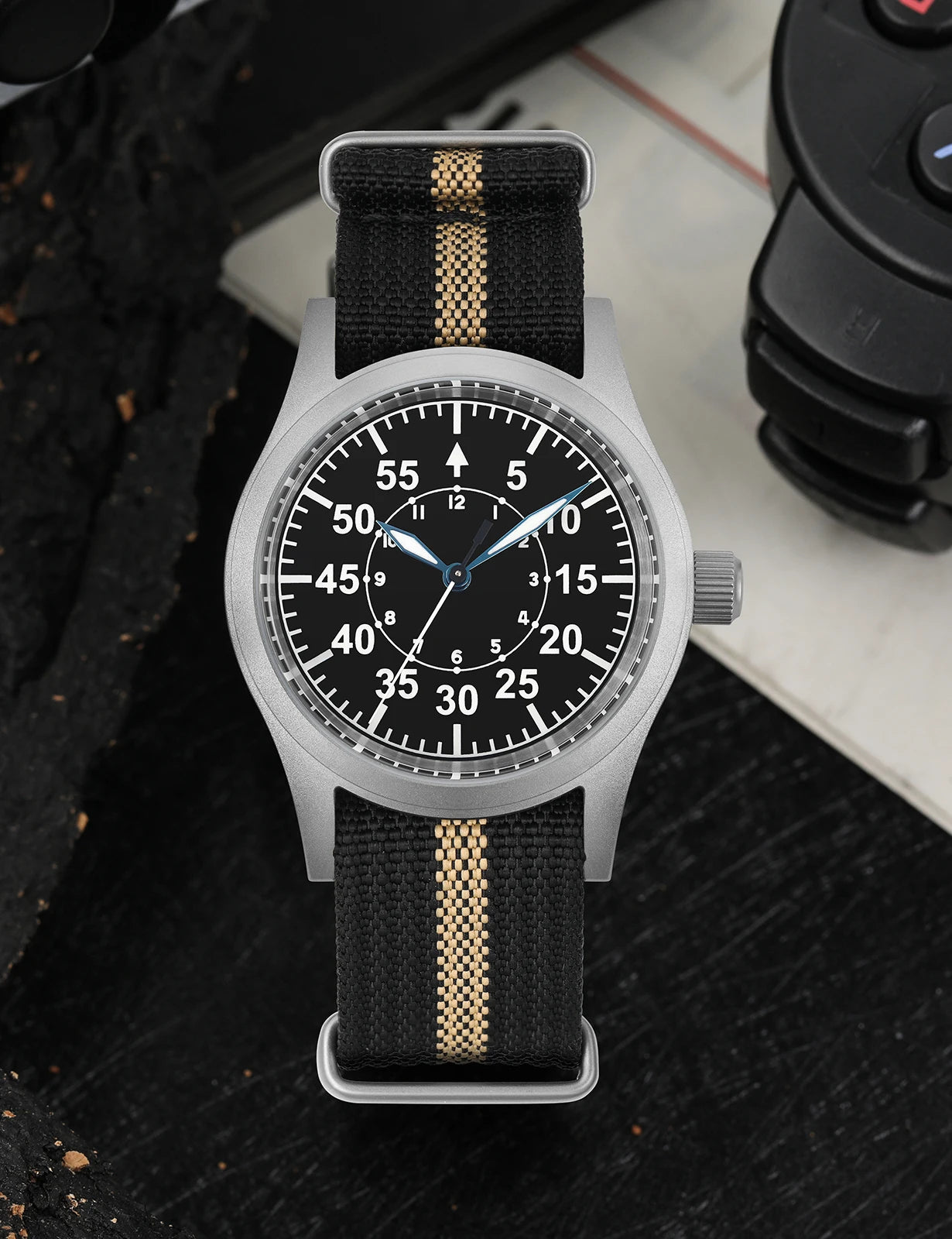 Militado ML05 Military Watch VH31 Sweep Movement Domed Sapphire Crystal Wristwatch High Clear AR Coating 38mm Vintage Watches