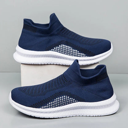 Lightweight Men's Walking Shoes Outdoor Soft Male Casual Shoes Flexible Breathable Men Loafers Slip-On Footwear Sneakers 39-48