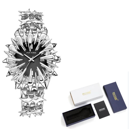 Special-shaped lightning dragon scale spike soldering watch design heavy industry trend Y2K Watches Quirky Quartz Wristwatches