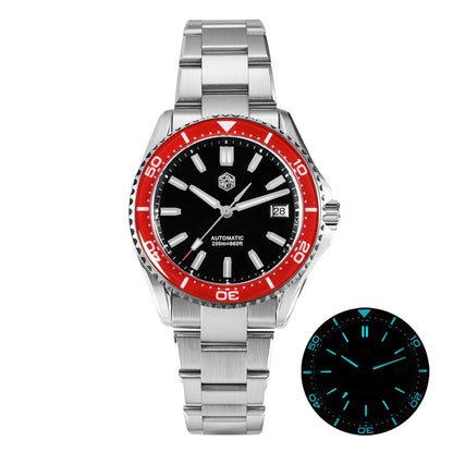 San Martin 2025 New Enamel Dial Full Luminous 39mm Dive Watch Luxury Men Watch NH35 Automatic Mechanical Waterproof 200m SN0129