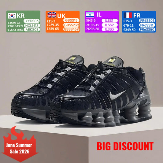 Nike SHOX R4 Women's Running Shoes Stylish Air Cushioning Slip-Resistant Durable Breathable Retro FV0939-001