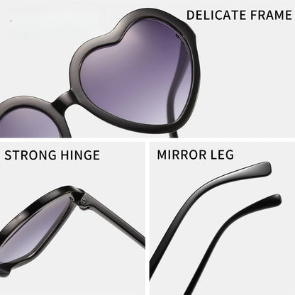 Ochelari de soare eleganți pentru copii, roz trandafiriu, cu inimioare, protecție UV400, ramă reglabilă, pentru băieți, fete, bebeluși și copii mici de 0-12 ani