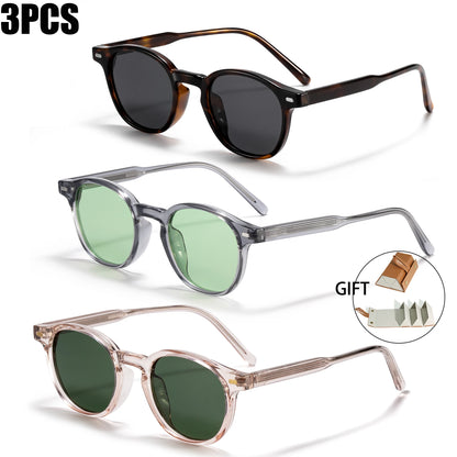 Ochelari de soare rotunzi polarizați Catside pentru bărbați, ramă TR, inserție centrală, brațe, set de ochelari de soare pentru femei, stil retro, pentru șofat, pescuit, punk, protecție UV400