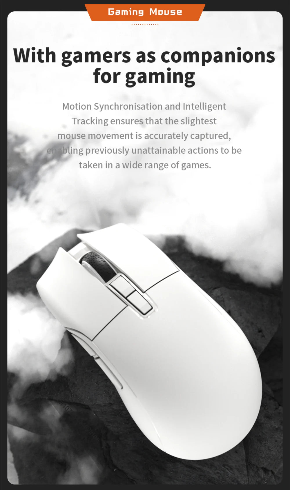Motospeed Darmoshark N3 Pro Bluetooth – bezprzewodowa mysz gamingowa Double 8K, trójtrybowa, ładowalna, PAW3395, 64g, ergonomiczna mysz dla graczy