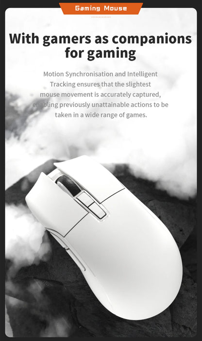 Motospeed Darmoshark N3 Pro Bluetooth – bezprzewodowa mysz gamingowa Double 8K, trójtrybowa, ładowalna, PAW3395, 64g, ergonomiczna mysz dla graczy