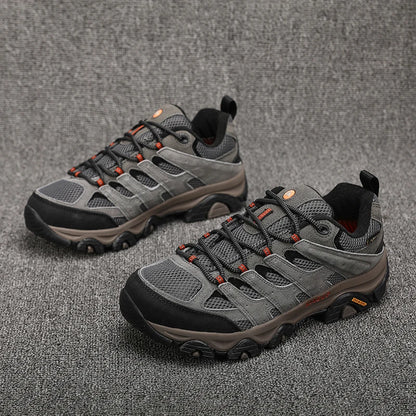 HIKEUP Hiking Shoes for Men, Designer Climbing Trekking Sneakers, Leather Outdoor Sports Work Shoes, Running Shoes