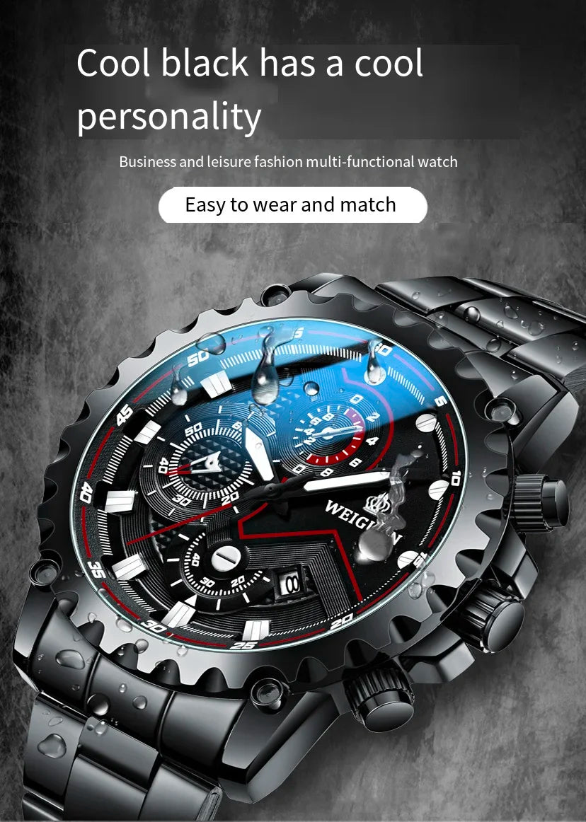 Black Samurai Watch Men's Waterproof Luminous Watch Personalized Fashion Business Luxury Wearable Watch