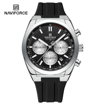 NAVIFORCE Herrenarmbanduhr – Luxuriöser und sportlicher Stil, Quarzwerk, 24-Stunden-Anzeige, Datumsfenster, Chronograph, wasserdicht – Geschenkidee für Herren