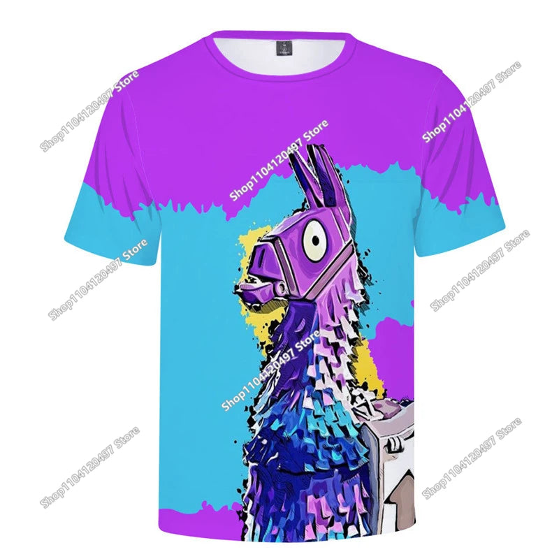 Christmas Fortnite 3d T-shirt Tees Battle Royale Streetwear Kids Victory Game Men and Women Harajuku T Shirt Teen Clothes