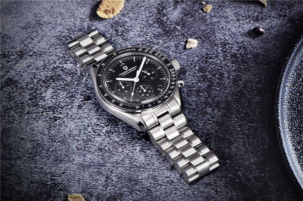 PAGANI DESIGN 2026 New Mens Watches Panda Moon Watch Luxury Quartz Watch For Men Automatic Date Sport Chronograph Wristwatch Men