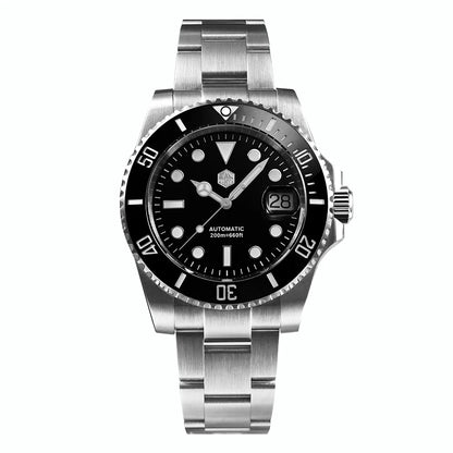 San Martin Watch New Upgraded Sub Men's PT5000 ST2130 Automatic Diving Watches with Ceramic Bezel 200m Waterproof Sapphire SN0017G