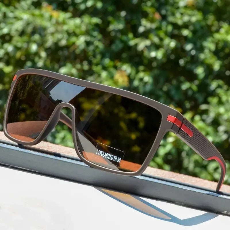 Ochelari de soare polarizați CRIXALIS pentru bărbați, pătrați, supradimensionați, antireflex, pentru șoferi, ochelari de soare cu oglindă, pentru femei, ochelari de protecție UV400, pentru bărbați