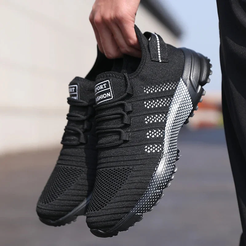 Sapatilhas casuais para homem em malha, leves, respiráveis, com sola macia, estilo running, slip-on, flats e loafers, calçado de treino Zapatos Hombre